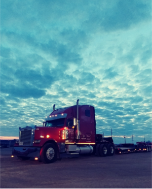 Truck at dusk